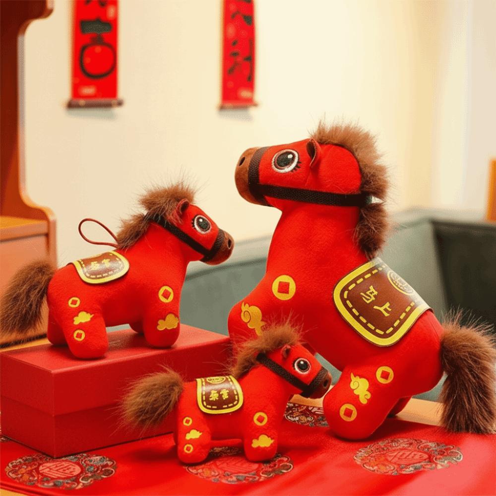 2026 Horse Year Horse Plush Toys Red Zodiac Pony Figurine  Chinese New Year