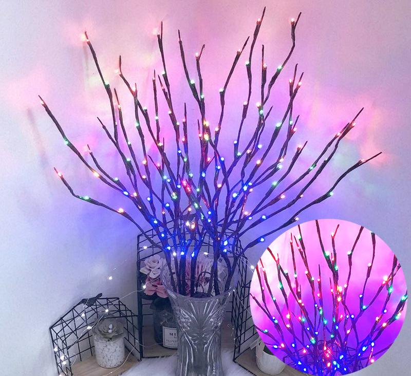 20 Glühbirnen LED Baumzweiglicht Künstliche Baumzweiglampe Mini Weihnachts-Funkelbaumzweig Nachtlicht DIY Partydekorationen