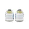 Nike Dunk Fortune Love, Footprint Innovation Leather Abrasion Resistant Low Top Skateboard Shoes Unisex White Blue Gold DD1503-103(Team726-)