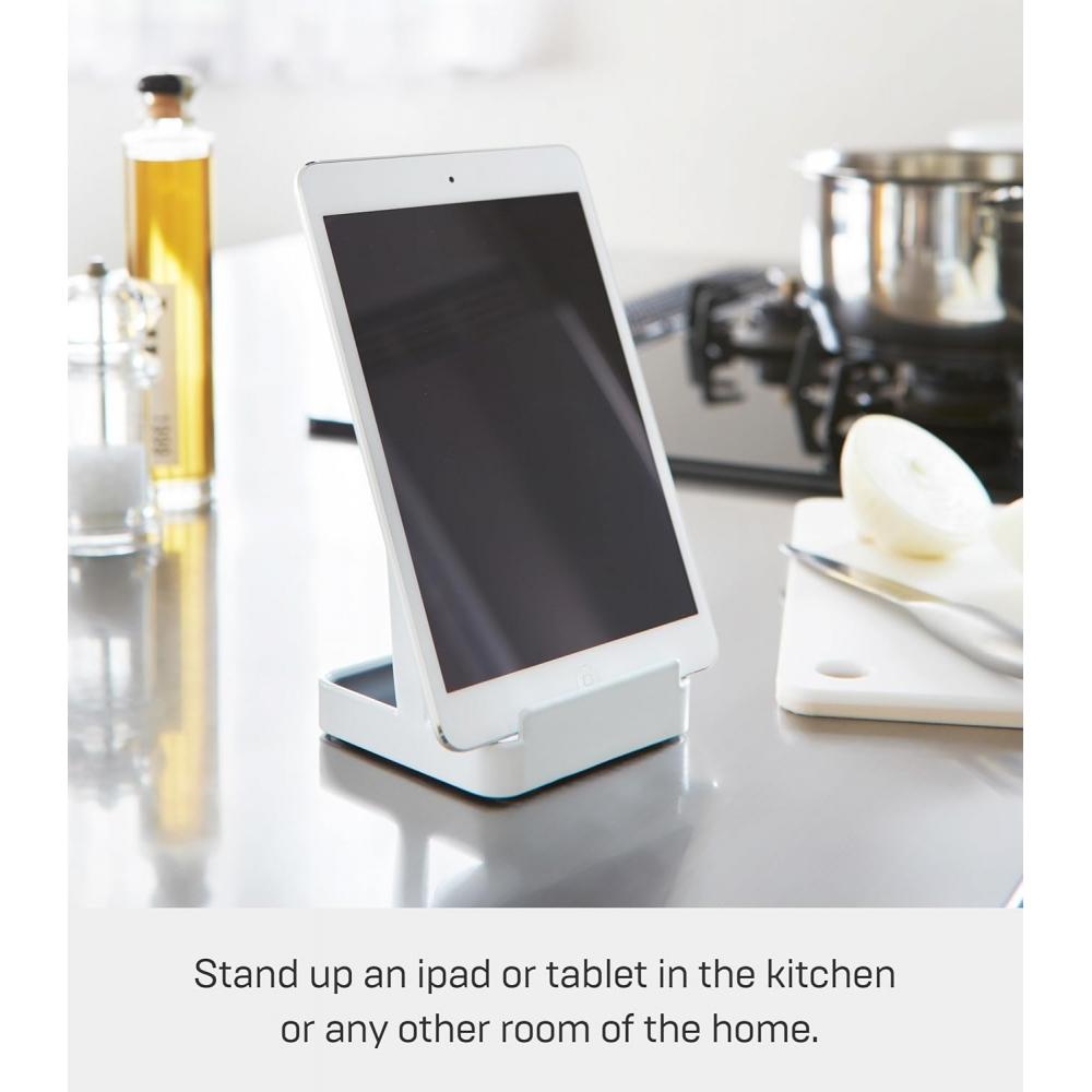 Yamazaki Ladle Pot Lid Stand White Approx W10 D10 H15cm Tower Model 2248