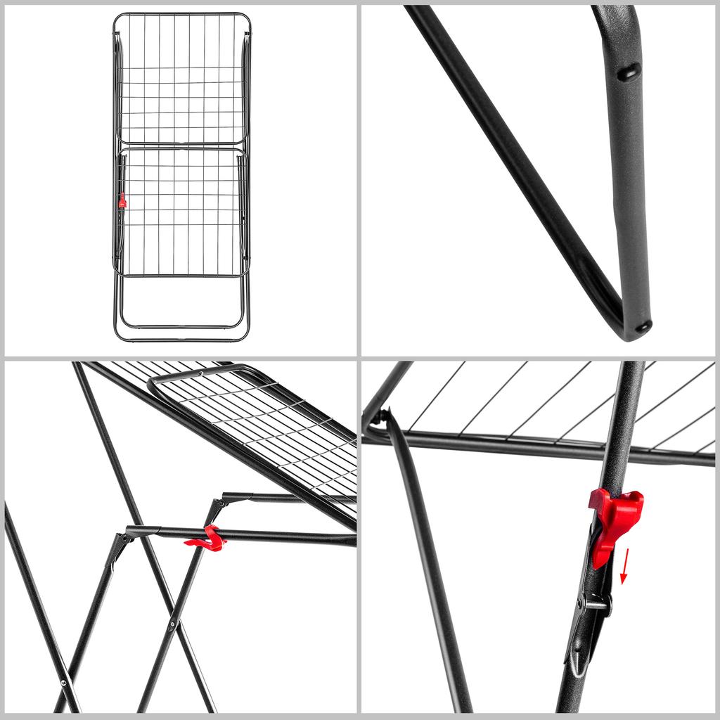 KADAX Sušák na prádlo Skládací Stojací Na Oblečení Balkonový 18m Velký