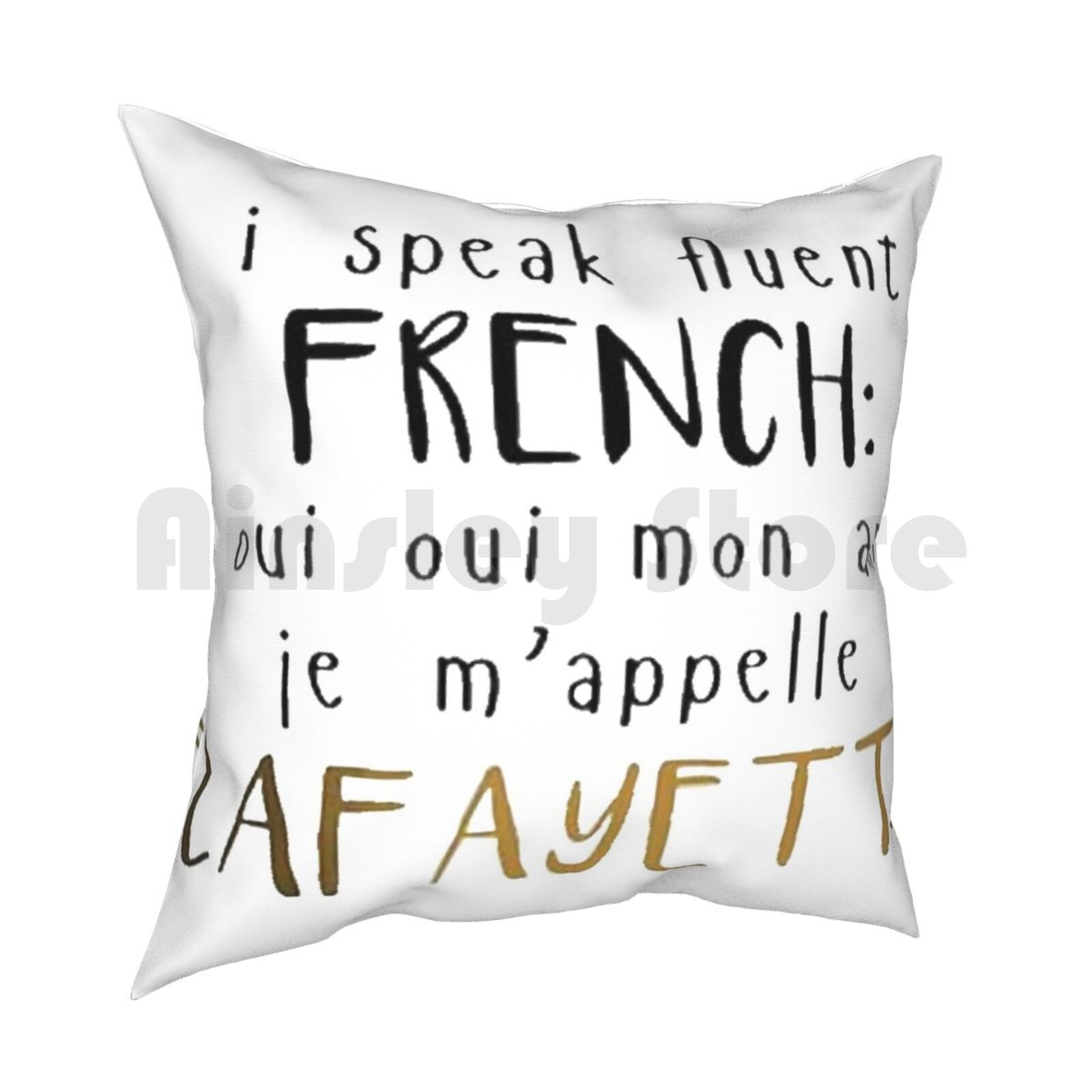 Pillow Case Printed Home Soft Throw Pillow France French Oui Oui American Revolution America Washington President 30x30cm 12x12in