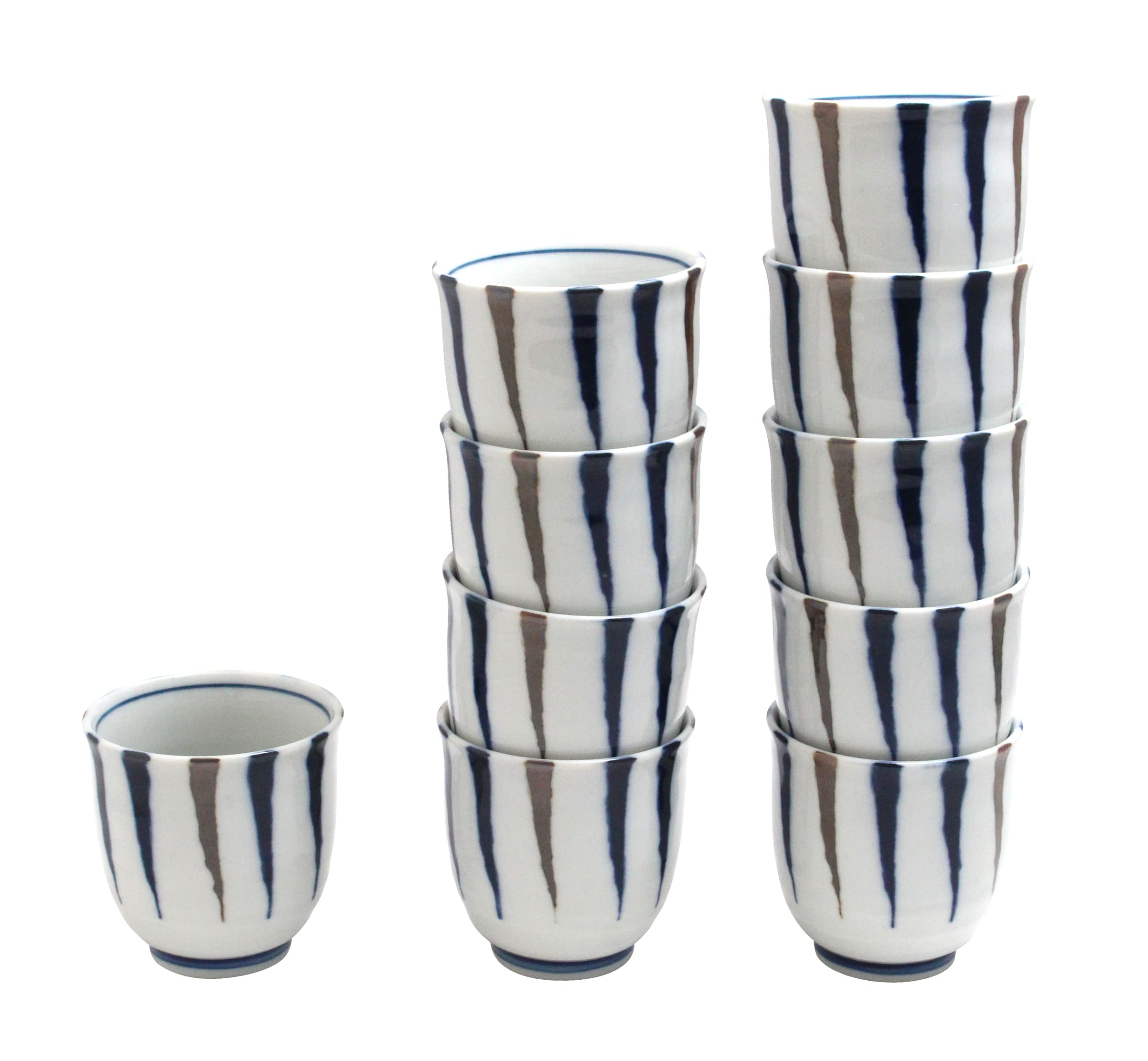 

Castle Enterprises Professional Cooking Series Aijukusa Han [Teacups] Set of 10, Size: Diameter 8cm x Thickness 7.9cm