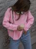 Spring Fashion Round Neck Loose Sweater Knitted Top For Women