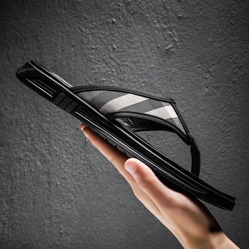 Summer Mens Slippers Luxury Brand Flip Flops Breathable Designer Non-slip Casual Shoes High Quality Comfy Beach Sandals Mocassin