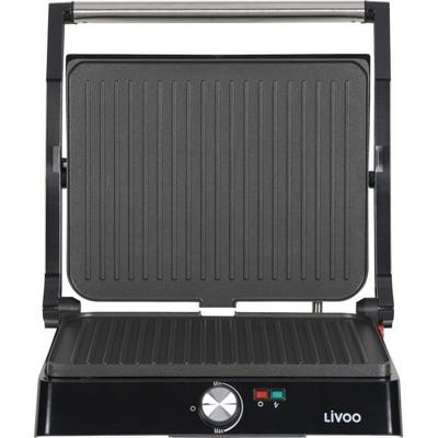 Meat and Panini Grill - LIVOO - DOC223 - 2200W - 2 Plates - Non-stick - Cooking Surface 29 X 23 Cm - Indicator Lights