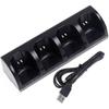 OSTENT Charger Dock Station with 4 Battery Packs for Nintendo Wii and WiiU Remote Controllers (Bl...