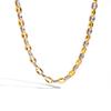 Youthway Titanium Steel Gold& Color Coffee Bean Hollow Chain Necklace For Unisex Anti Allergic Versatile Jewelry Daily