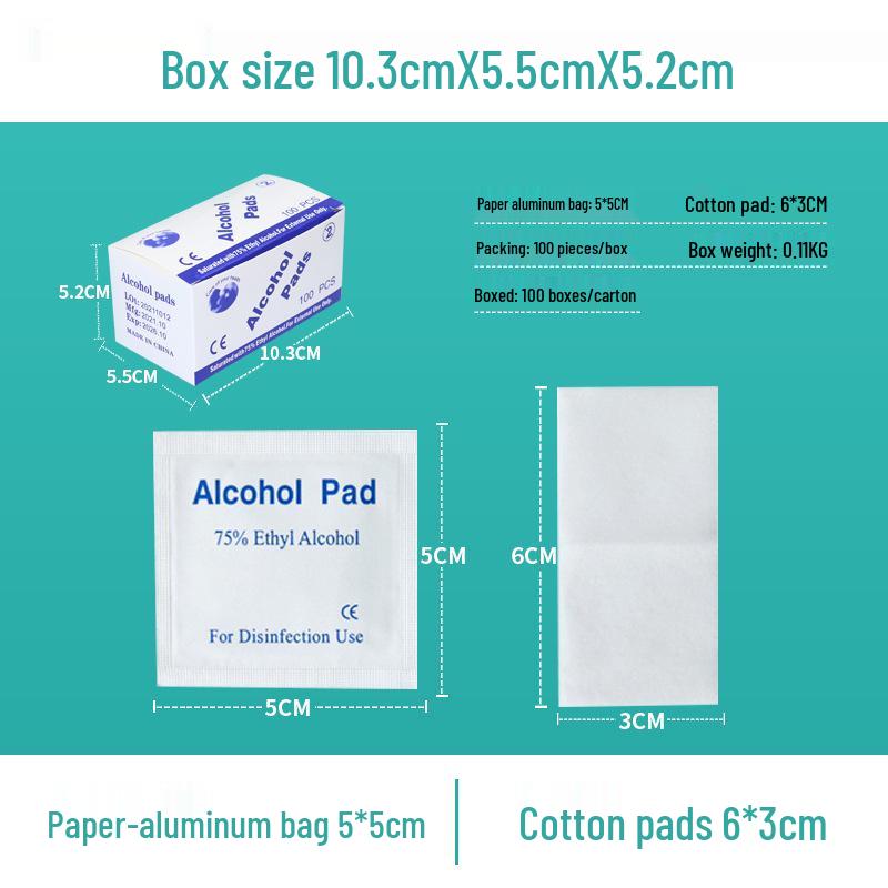 Disposable 75% Alcohol Cotton Pads for Cleaning Jewelry, Nail Art, and Mobile Screens