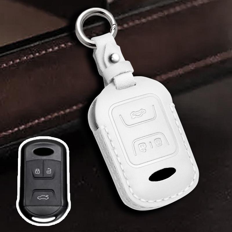 Genuine Leather Car Key Cover for Chery Tiggo, QQ, Arrizo Models