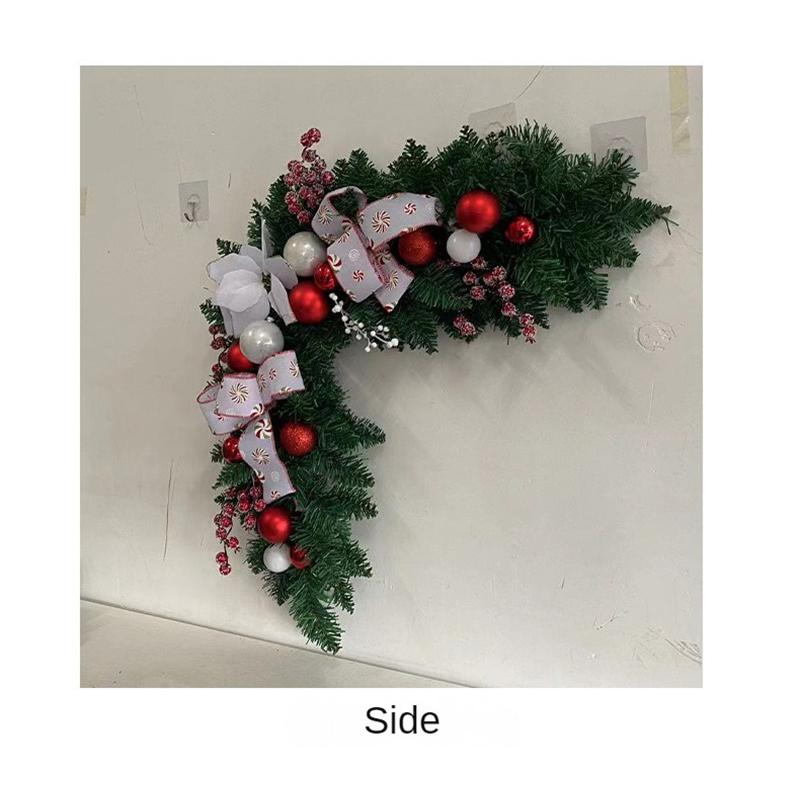 Window Decoration Pendants Easy To Hang Holiday Decoration Simulated Garland Reusable Iron Wire Christmas Decorations Polyester