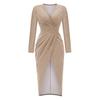 Women's Dress 2025: High-End Pleated Design with New Hot Stamping Feature