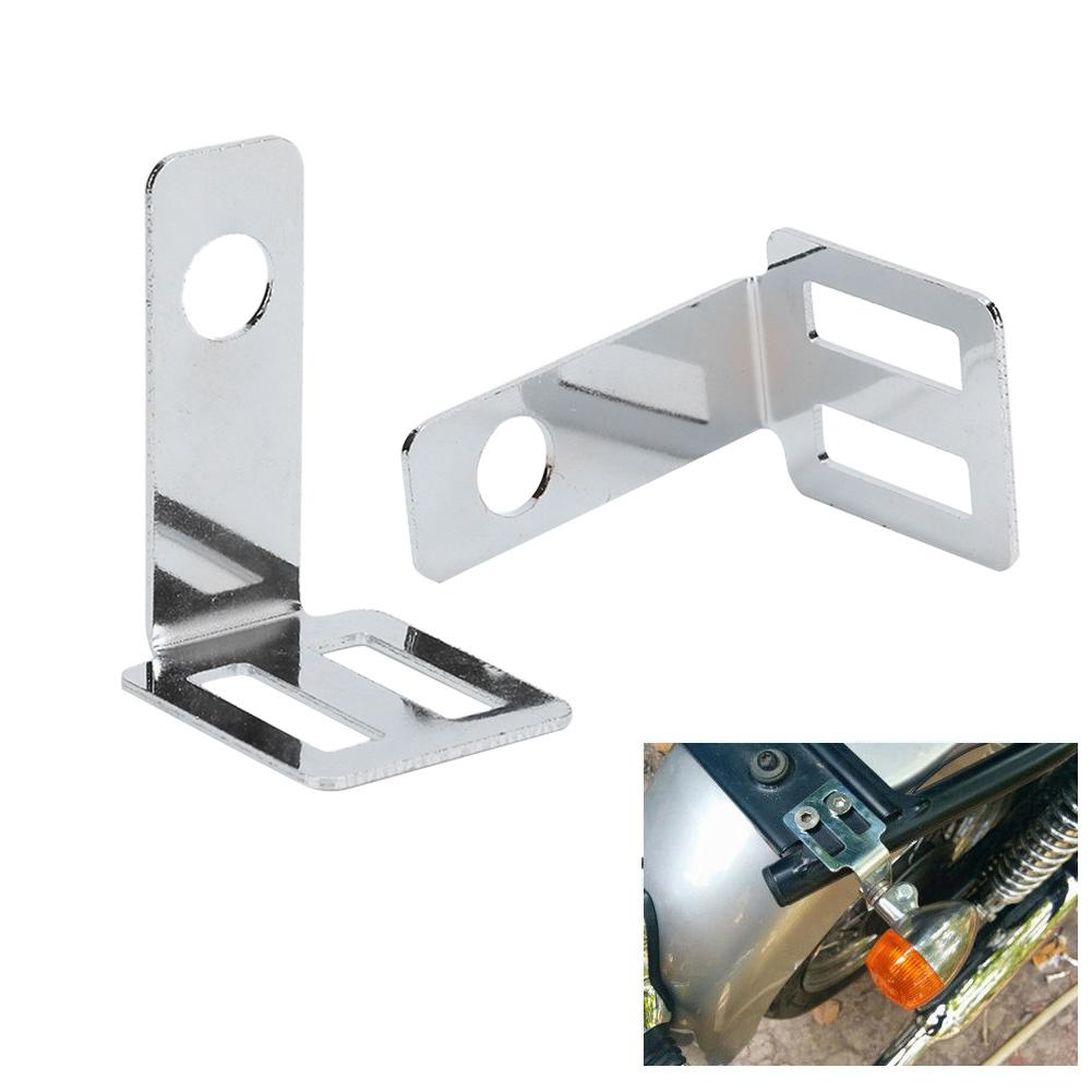 Metal Motorcycle Rear Turn Signal Light Mounting Bracket Lamp Holder (black)