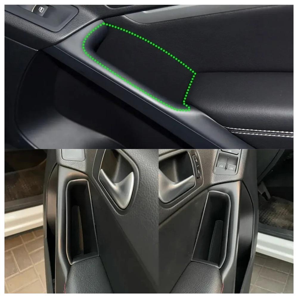 For Volkswagen VW Tiguan 2010-2017 Car Inner Door Storage Box Door Armrest Stowing Case Box Tray Container Organizer Accessories
