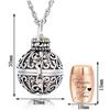 Stainless Steel Bone Ash Pendant Hollow Flower Memorial Locket Pendant  for Human and Pet Ashes
