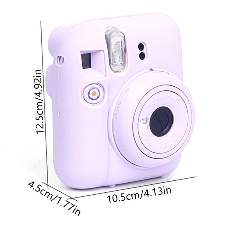 Per Fotocamera Fujifilm Instax Mini12 Custodia in Silicone Guscio Copertura Protettiva Monocolore Morbida Antigraffio Per Custodia Instant Mini 12