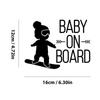 Creative Decal for Car Exterior Decor Baby on Board Stickers Funny Car Warning Sticker High Reflectivity for Vehicles Supplies
