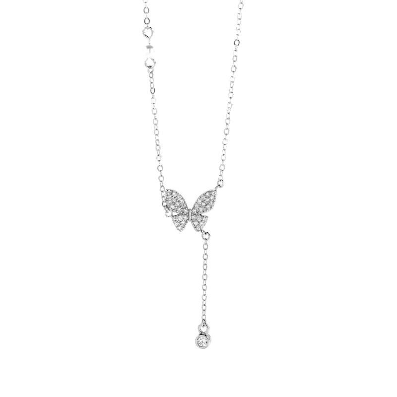 Butterfly Mori Tassel Necklace Women's Pendant Accessories Ins Women's Versatile Jewelry