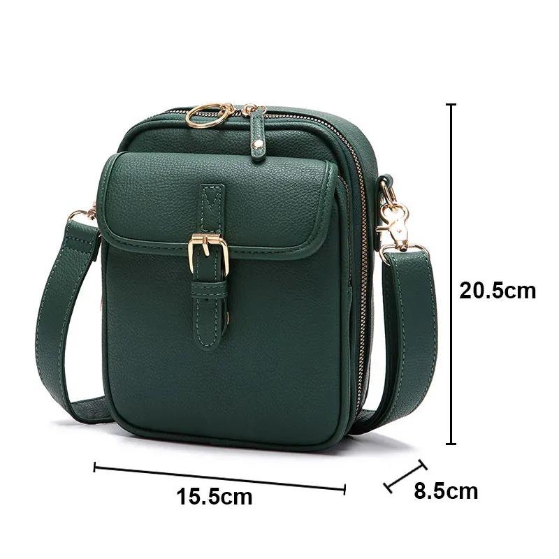 Vintage Torebka na ramię z 10 przegródkami blokującymi RFID, dwuwarstwowa, duża pojemność, torba crossbody, damska, antykradzieżowa, listonoszka