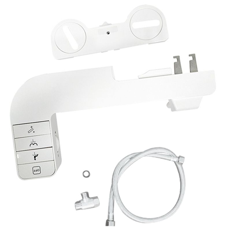 

AEE2-Bidet Attachment Non-Electric Sprayer Adjustable Water Pressure For Toilet Dual Retractable Nozzles For Toilets Seat