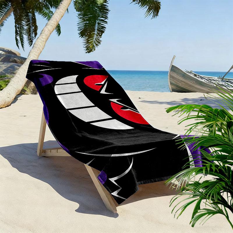 Gengar Print Beach Towel, Large Soft Quick Dry Towel for Beach Camping Swimming