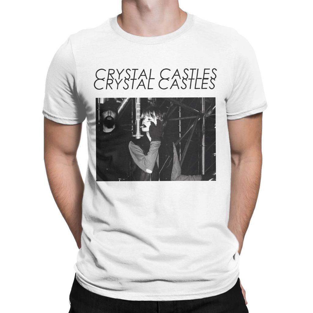 Neuheit Nicht Verliebt Crystal Castles T-Shirts für Herren Rundhals 100% Baumwolle T-Shirt Kurzarm T-Shirt Geschenkidee Oberteile