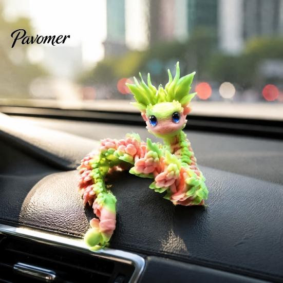 3D Printed Dragon Articulated Fidget Toy, Cute Ornaments, Desk Objects for Focus Decor Stress Relief Toy Adults, Fantasy Collectible Gift Sensory Toys