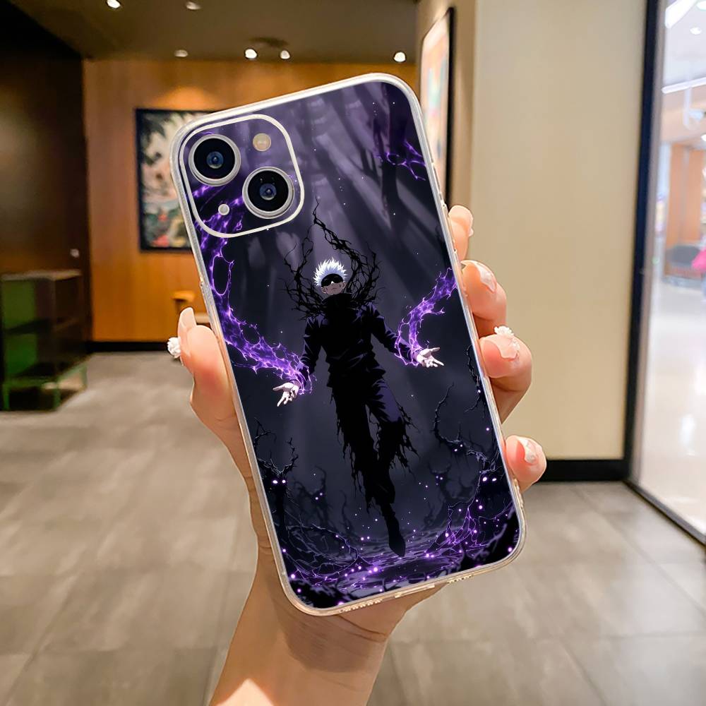 Popular Anime Characters S-satoru- Gojo Phone Case For iPhone17,16,15,14,13,12,11 ,Pro Max,16/15/14 Plus Transparent Cover