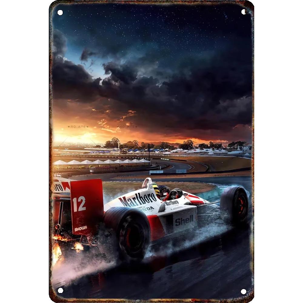 Vintage Formula Car Race Poster Home Garage Club Modern Wall Art Decorative Panel Mural Aesthetics