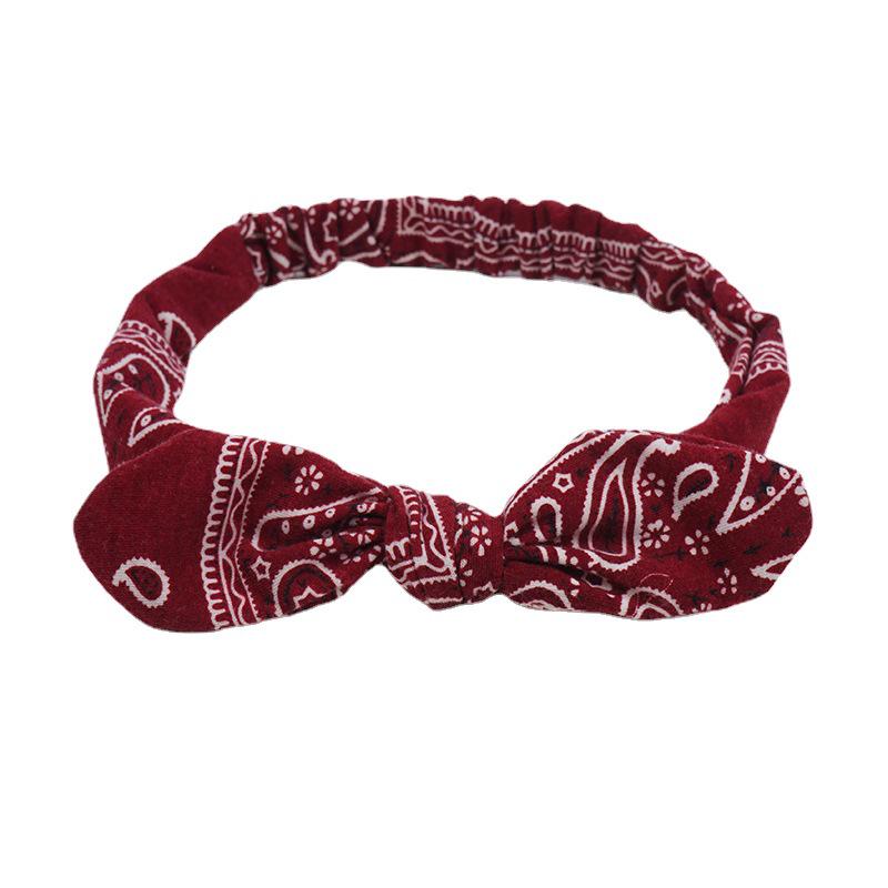 Cross-Border Rabbit Ear Knot Elastic Headband for Women