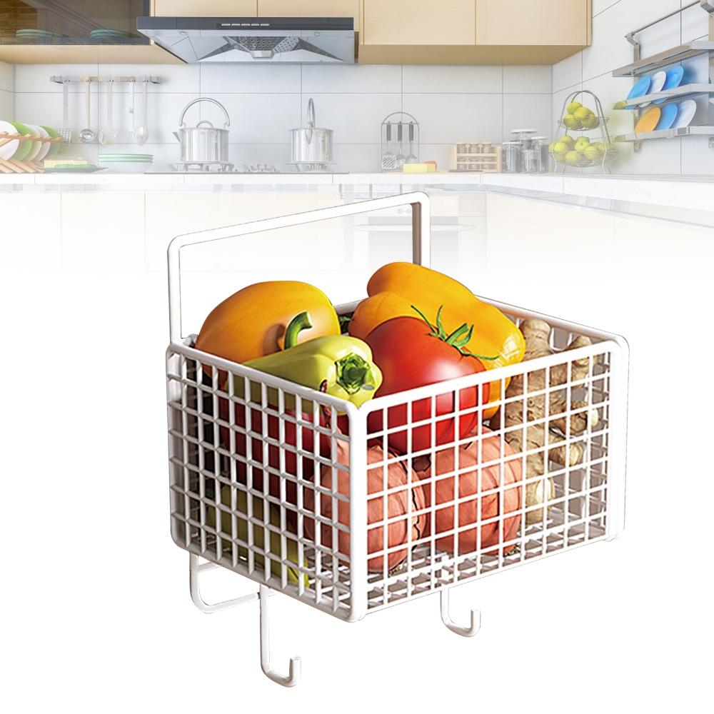 Large Capacity Wall Mounted Storage Basket Iron Hanging Wall Basket Wall Basket  Kitchen Use