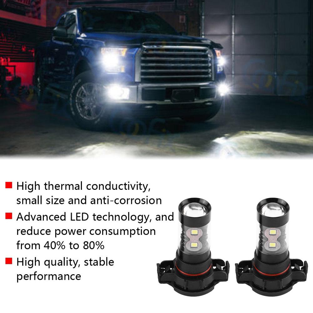 2 pcs H16 12V 24V 50W Car High Power Bright LED Fog Daytime Light Bulbs