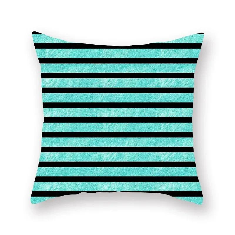 New 45*45Cm Color Teal Blue Cushion Cover Pillow Cases Arrow Geometric For Living Room Home Sofa Chair Decorative Pillowcases
