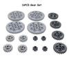 Legoeds-compatible Technical Tracks and Wheels Pack Gears and Axle Set Tank Chain Crawler for 3711 3873 57518 88323 15379 14696