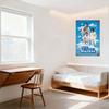 Big Time Rush Vintage Distressed Metal Tin Sign 3D Blue Text Artwork for Man Cave Home Decor