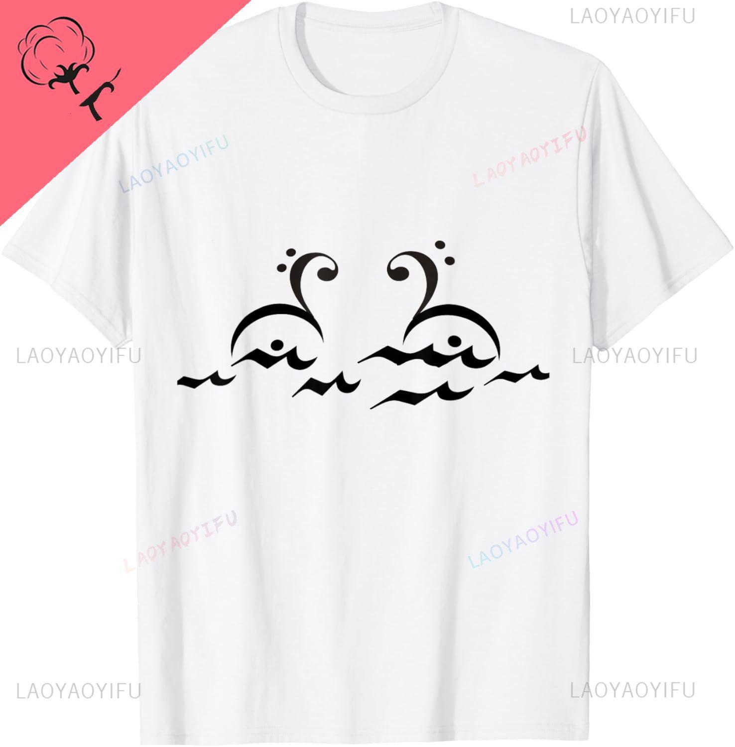 Swans Swan Lake Ballet Music Notes Music Teacher Gift TShirt Funny Shirt Unisex Summer Streetwear Tops Casual Camisas S