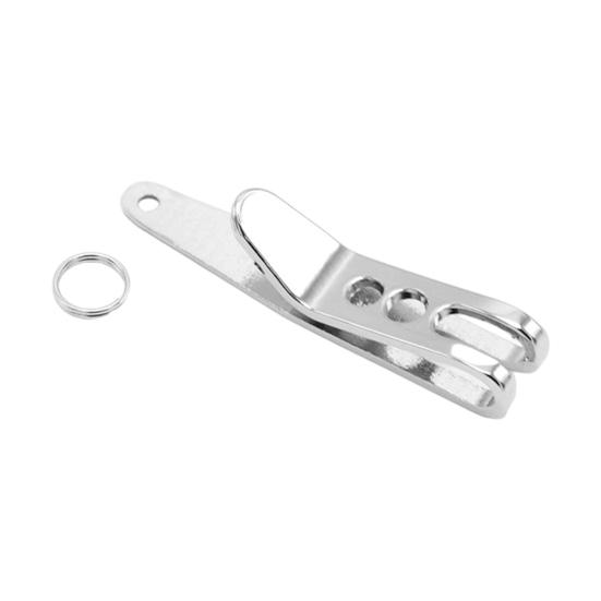 Pocket Bag Suspension Clip with Keychain Stainless Steel Waist Belt Hanging Clip Multi-Purpose Key Buckles for EDC Gear Knives Keys Tactical Equipment