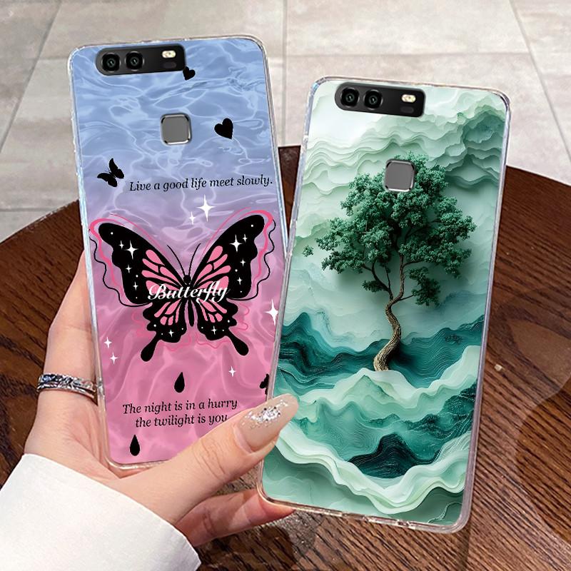 Jelly Casing For Huawei P9 / P9 Plus / P10 / P10 PLUS Funda Clear Silicone Soft TPU Back Cover Cute Cat Rabbit Protective Case