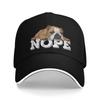 Personalized Cool French Bulldog Says Nope Baseball Cap WoUnisex Unisex Adjustable Adult Funny Animal Dog Dad Hat Hip Hop Sun Hat