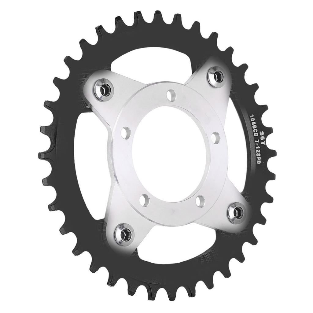 Motor Bike Gear Adapter Mid Drive Chainring Spider Chain Conversion Kit for Bafang BBS01 BBS02 36T 104BCD Motor Black