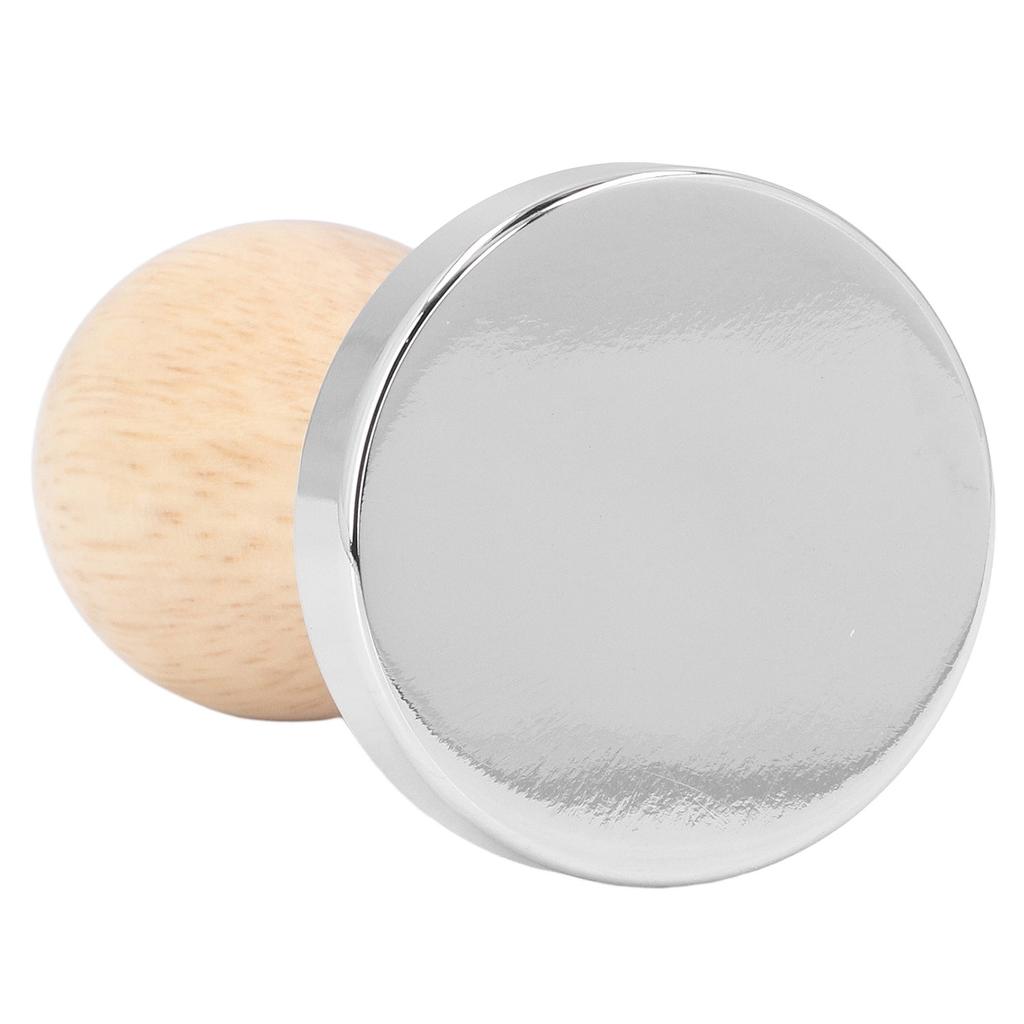 Coffee Tamper Detachable Food Grade Stainless Steel Flat Bottom Coffee Powder Press Hammer with Wooden Handle