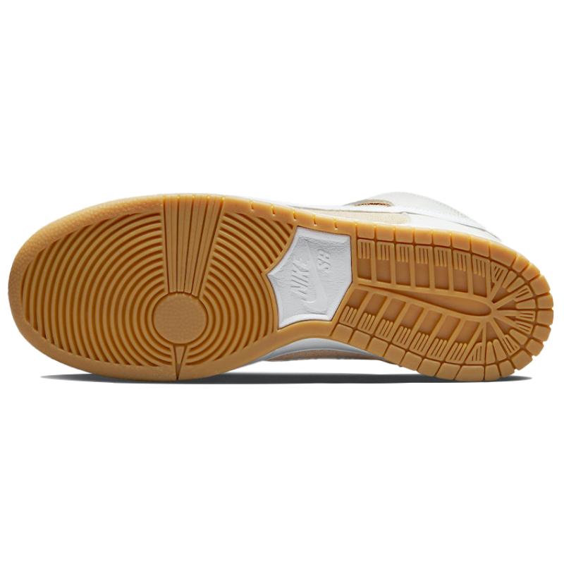 Nike Sb Dunk High Pro Iso Orange Label Unbleached Natural Skateboard Shoes DA9626-100