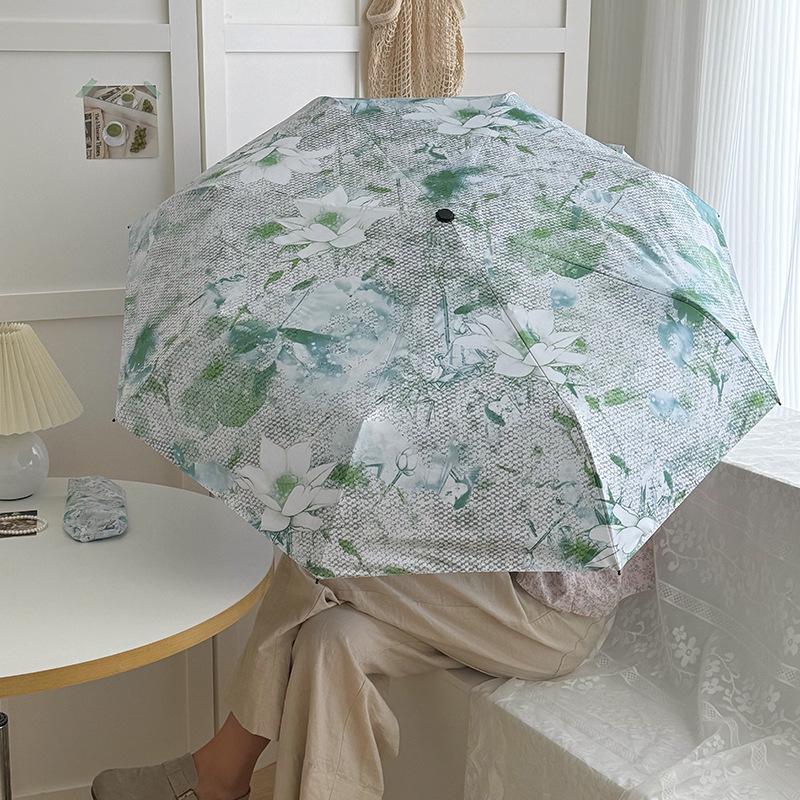 Lightweight Folding Umbrella UV Protection Sun Umbrella Waterproof Rain Umbrella Compact Portable for Travel Outdoor Commute Leisure