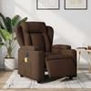 VidaXL Electric Massage Recliner Armchair Brown Fabric 3204474