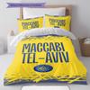Maccabi Tel Aviv F.C Pattern Bedding,Quilt Set Quilt Cover Pillowcase Home Birthday Gift(1 * duvet cover + 2 * pillowcase, without core)