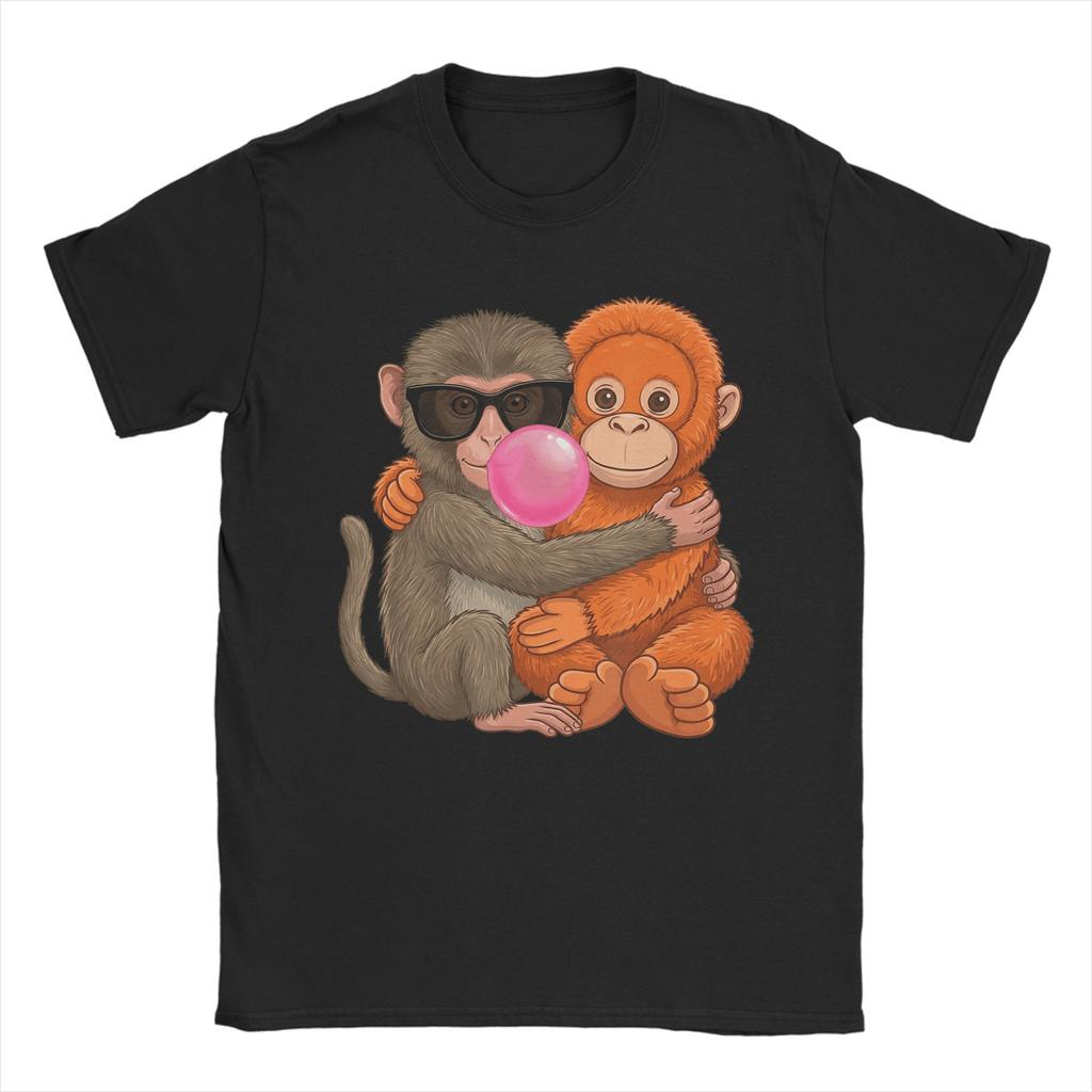 2026 New Baby Monkey Punch Cotton Causal TShirt for Unisex Summer Vintage T Shirts O Neck Novelty Tees Oversize Wholesale Tops