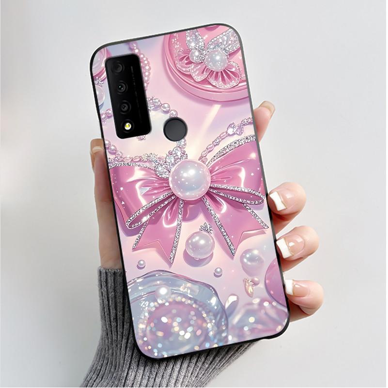 Case For TCL 30V 5G T781S Fundas TCL 30 XL T701DL Capa Soft Silicone Black Shell TCL 30 XE 5G Cover Cute Printing Pattern Casing