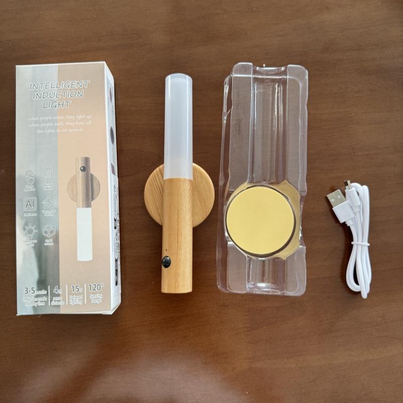 Creative Modern Minimalist Smart Human Body Sensor Light Led Rechargeable Night Light Stair Corridor Acrylic Wall Lamp