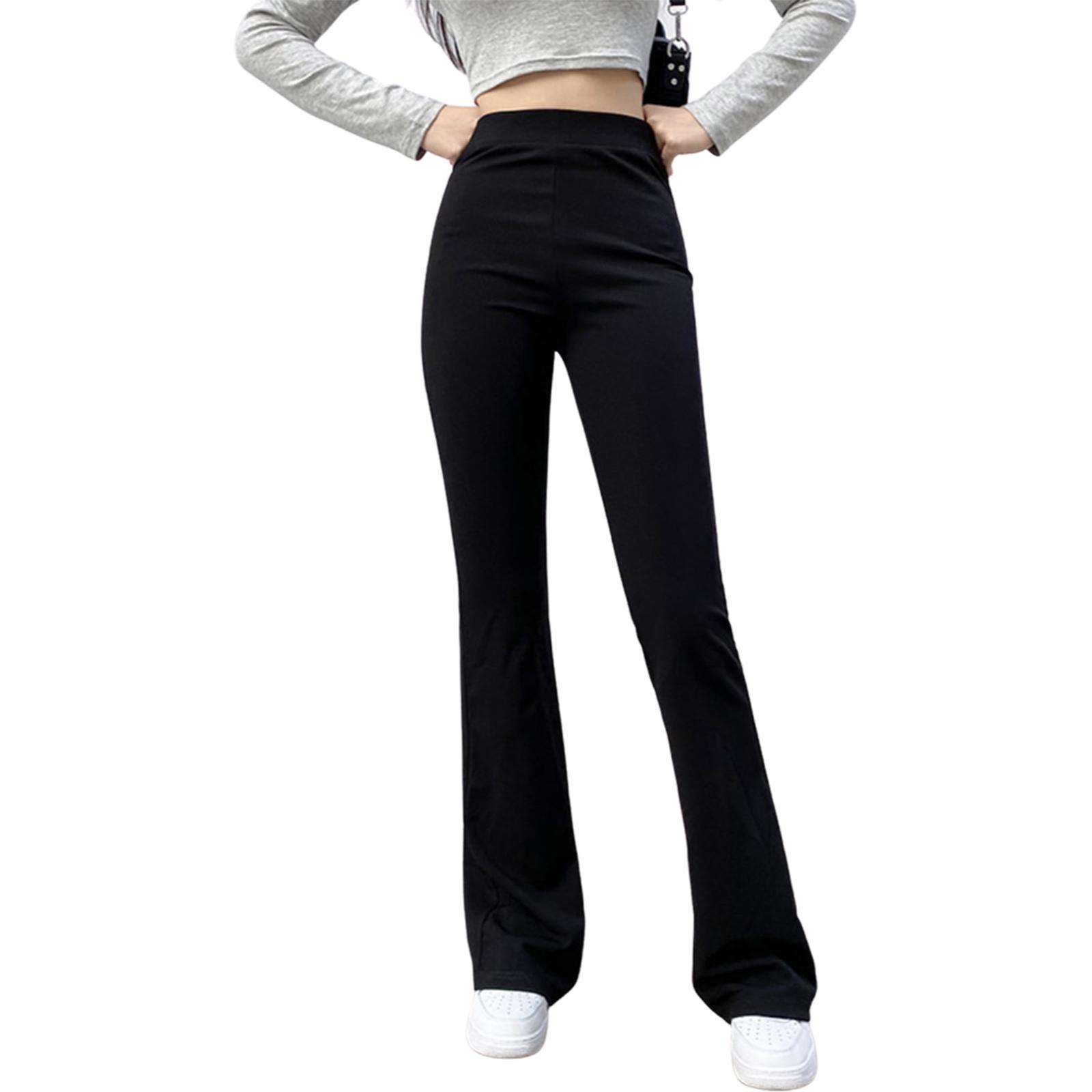 

Женские модные расклешенные брюки, однотонные широкие брюки с высокой талией, повседневные хипстерские уличные брюки S