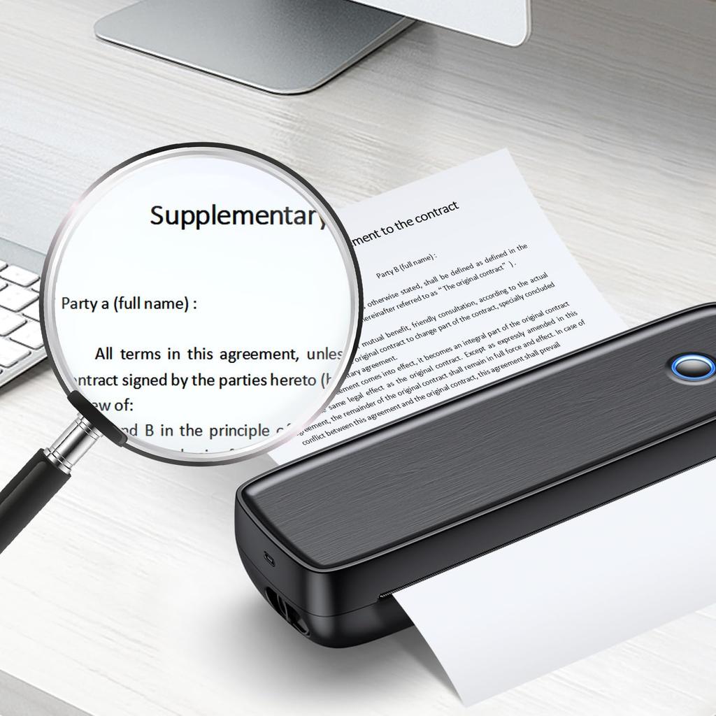 Thermal Printer Paper 8.5 x 11 Inch(200 Sheets), Compatible with A80/A81 Thermal Portable Printer, Automatic Folded Printing Paper feed